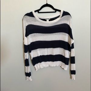 Navy and white stripped sweater